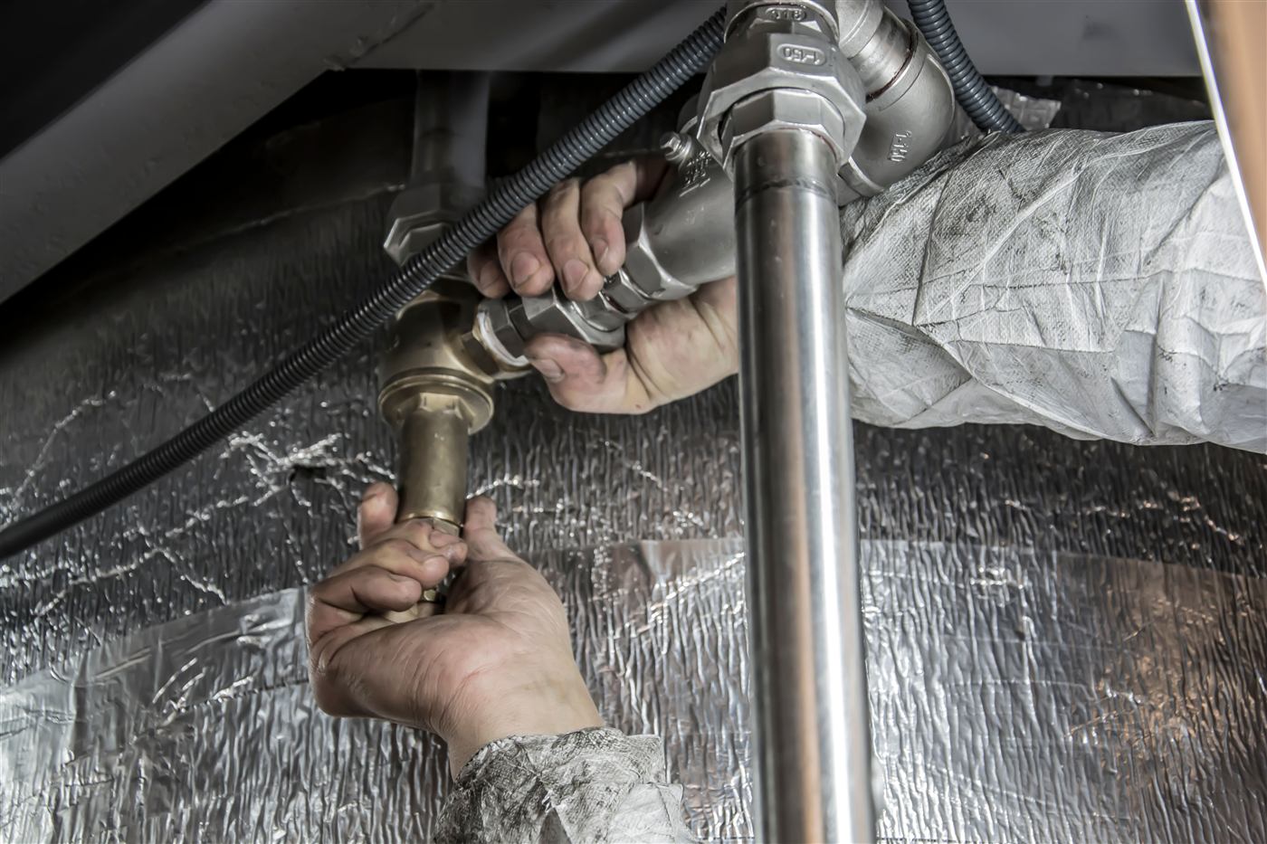 Detailed pipework repair carried out by AVEC Plumbing Services